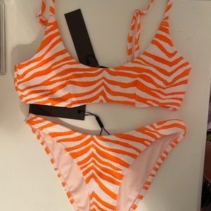 triangl orange zebra bikini